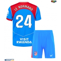 Otroški Nogometni dresi Atletico Madrid Robin Le Normand #24 Tretji 2025-26 Kratek Rokav (+ Kratke hlače)